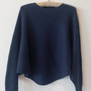 MAGLIA PONCHO BLU