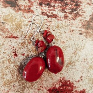 ORECCHINI PIETRA ROSSA